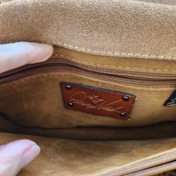 Patrica Nash Laurentina Italian Fine Straw Red Leather Crossbody Shoulder Bag - Picture 13 of 15